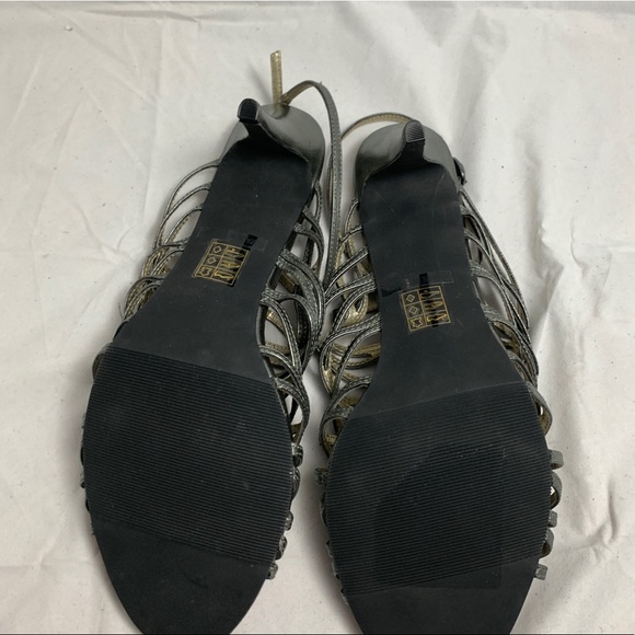 NOS 11 A. Marinelli Pewter leather strappy sandals - Picture 8 of 8